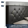 thumbnail image 4 of Sifurni Full Size Upholstered Platform Bed Frame with 4 Drawers and Diamond Stitched Button Tufted Headboard, Black, 4 of 8