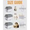 thumbnail image 2 of Stainless   Litter Box,  Kitty Litter Box with Scoop, Anti-Leakage  Entry, Non-Sticky, Easy to Clean, Grey, S (1 ), 2 of 6