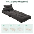 thumbnail image 6 of BEHOST 2 Pack Large Folding Futon Couch Sleeper Sofa Bed Chair, Includes 1 Gray and 1 Beige, 6 of 6