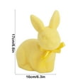 thumbnail image 3 of Easter Flocked Bunnies, Flocking Rabbit Figurines with Bow Ties, Adorable Spring Tabletop Ornaments for Home, Garden Decor, Bunnies Easter Decoration, 6.6"x6.3", 3 of 6