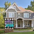thumbnail image 6 of Welcome Spring Blue Truck Decorative Garden Flag, Lavender Flowers Buffalo Plaid Check Yard Outside Decorations, Summer Farmhouse Burlap Outdoor Small Home Decor Double Sided 12.5x18, 6 of 6