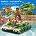 thumbnail image 3 of Yanxiao Green Panzer Toddler Pool Float, 53" Inflatable Float Pool Toys with Water Squirt Blaster, Summer Outdoor Baby Swimming Infant Pool Float Beach Toys, Party Favors Water Play for Kids 4-12, 3 of 6