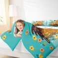 thumbnail image 3 of Erosebridal Colorful Flowers Blossom Twin Comforter Sets,Brown Capybara Rodent Animal Bedding Set For Kids Girls Reversible 2-Piece, 3 of 7