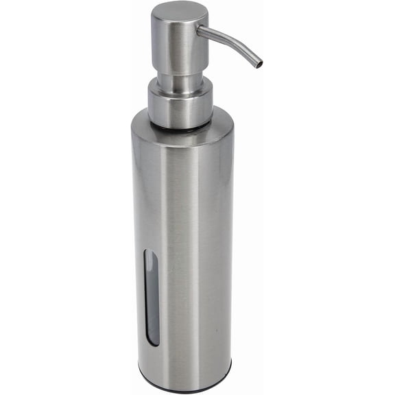 Stainless Steel Soap Dispenser for Kitchen & Bathroom, 220ml Liquid Lotion Pump