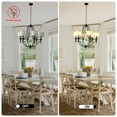 thumbnail image 5 of Cusp Barn 30" Modern Elegant Fabric Lamp Shade Metal Chandelier with Height Adjustable Chain, 5 of 9