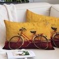 thumbnail image 2 of Bicycles Throw Pillow Covers, Farmhouse Vintage Vehicle Yellow Broken Walls Soft Breathable Pillow Cases with Invisible Zipper for Sleeping, Small Pillowcases for Couch Bed Sofa Chair 16x24 Inches, 2 of 9