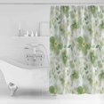 thumbnail image 4 of Extra Long Shower Curtain 72x84 Inch, Sage Green Flower Shower Curtain Waterproof Bathroom Decor Abstract Garden Botanical Leaves Fabric Bath Curtain Set Accessories with Hooks, 4 of 6