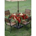 thumbnail image 3 of Outdoor Tablecloth with Umbrella Hole and Zipper, Christmas Tree Square Table Cloth 60x60 Inch Waterproof Tablecloth, Red Green Xmas Tree Winter Picnic Table Cover for Patio Camping, 3 of 7