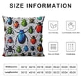 thumbnail image 5 of Shangniulu Beetles Pillow Cover,Decorative Throw Pillow Beetle Watercolor Hexapod Bug Pillow Cases Short Plush Outdoor Indoor Square Cushion Covers for Home Sofa Couch Pillowcases, 5 of 5