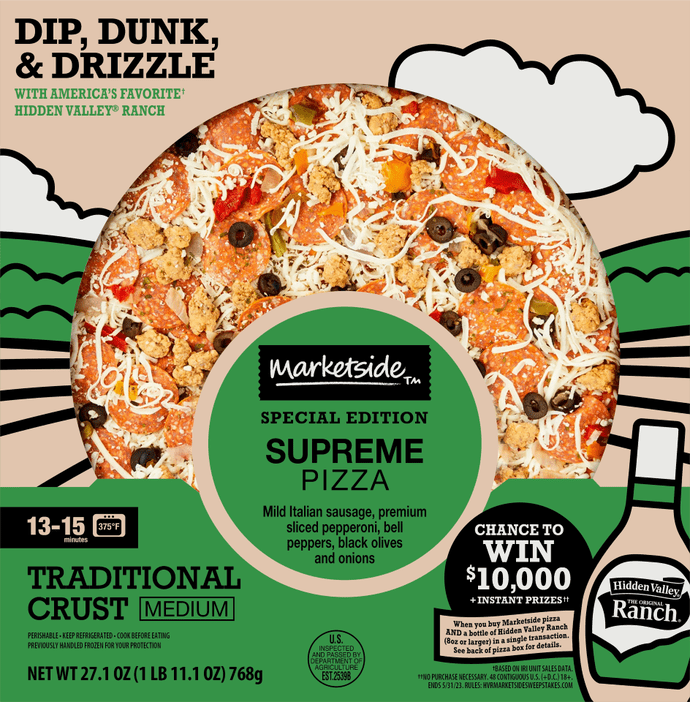 Marketside Supreme Pizza, Traditional Crust, Medium, 27.1 oz (Fresh)