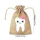 thumbnail image 3 of Bolsita de lino para el Hada de los Dientes para niños – Bolsita con cordón para los dientes de leche debajo de la almohada – Contenedor de recuerdo para dientes perdidos – Bonita bolsita para almoh, 3 of 6
