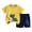 B0740-Yellow, variant on NIEWTR Toddler Baby Boy Girls Summer Outfit Short Sleeve T-Shirt Tops Elastic Waist Shorts Set Boys Cartoon Print Summer Pjs For 18-24 Months 2t 3t 4t 5t 6t Summer Pajamas Set ,3-9 Months