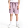 thumbnail image 2 of Zanarzt Boys Basketball Shorts Boys Shorts Flat Front Kids Causal Athletic Shorts Pockets Jogger Shorts Purple,5-6 Years, 2 of 5