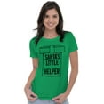 thumbnail image 4 of Christmas Santa Claus Little Helper Womens Slim Fit Graphic Tee Brisco Brands M, 4 of 5