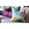 thumbnail image 4 of Pillow Decor May Flower Blue Throw Pillow 20x20 Cotton Floral Design, 4 of 4
