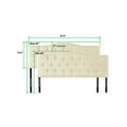 thumbnail image 5 of Naomi Home Cassandra Queen Bed Headboard, Button Tufted, Cream, 5 of 13