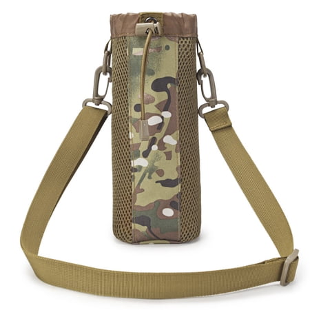 AEIOPRS Porte-bouteille Tactique 550 Ml | Nylon 1000D, Système MOLLE, Mesh | Randonnée, Vélo