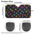 thumbnail image 6 of Jeiento Colorful Dog Paw Prints Car Sun Shade for Windshield Auto Sun Shades Foldable Automotive Interior Accessories for Sun Protection Protector Accessories for Car Truck SUV, 6 of 7