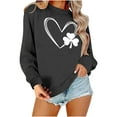 thumbnail image 2 of cfhntfmh St.Patrick's Day Shirt for Women Soft Fashion Printed Crewneck Long Sleeve Pullover Tees Casual Loose Tops Gift, 2 of 4