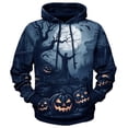 thumbnail image 2 of Spooky Halloween Hoodies for Men 2025 Long Sleeve 3D Graphic Hooded Sweatshirt with Pockets Halloween Pullover Tops, 2 of 4