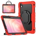 thumbnail image 1 of Étui pour Samsung Galaxy Tab S11 11 Pouces 2025, Support Rotatif à 360, Poignée, Porte-Crayon, Sangle d'Épaule, Étui Robuste Antichoc, Rouge, 1 of 7