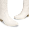 thumbnail image 4 of DREAM PAIRS Women's Cowboy Boots Square Toe Embroidered Western Boots Chunky Heel Mid Calf Cowgirl Fashion Boots Wide Width, 4 of 6