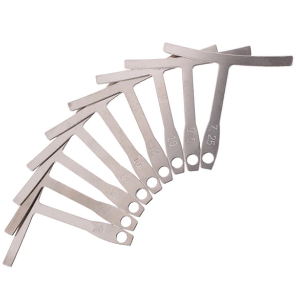 Milisten 9 Pcs Ensemble Guitare Étriers de Mesure en Forme de T Réglage Acier Inoxydable Guitare Tour de Cou Fil Radian