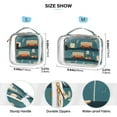 thumbnail image 4 of Cars Coffee Oranges Clear Cosmetic Bags with Handles PVC Toiletry Bags Zipper Waterproof Portable for Traveling 2 Pcs, 4 of 7
