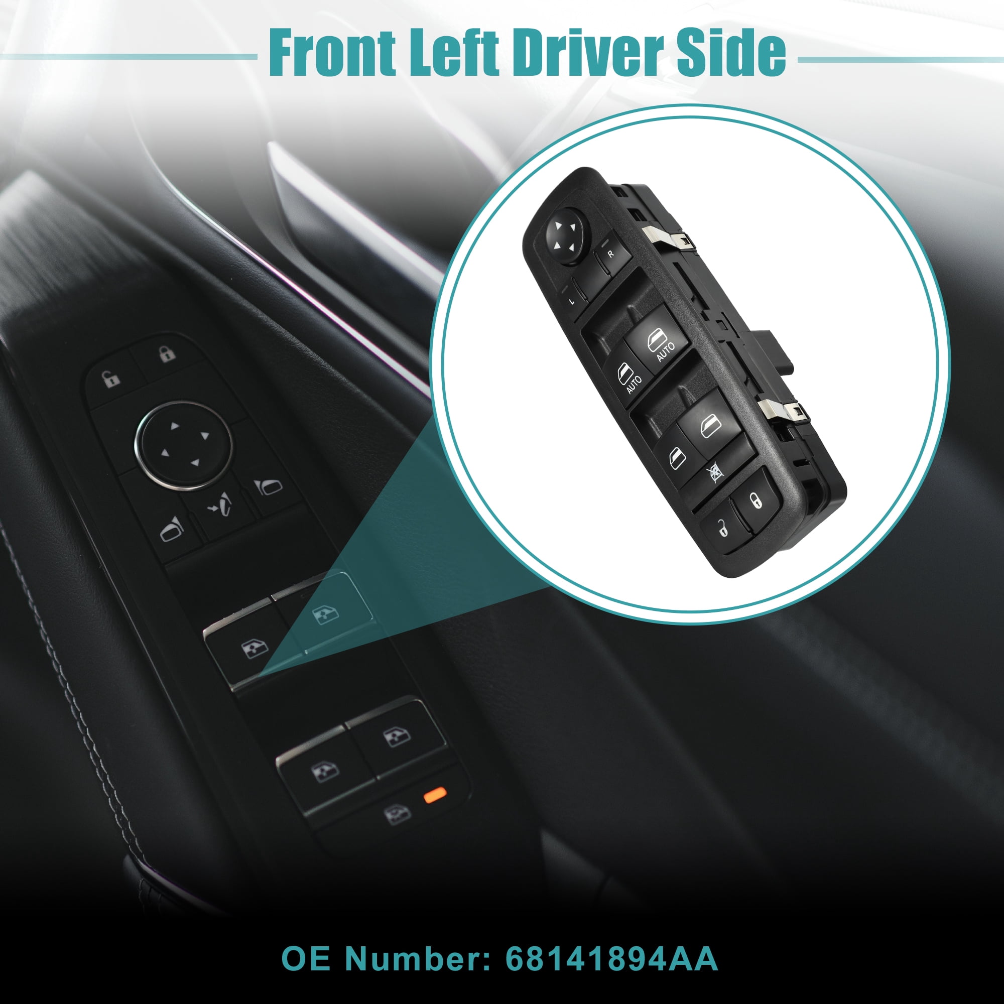 Unique Bargains Front Left Driver Side Power Window Switch for Jeep Cherokee 2014