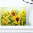 thumbnail image 2 of Designart Bright Yellow Sunny Sunflowers Canvas Wall Art, 2 of 4