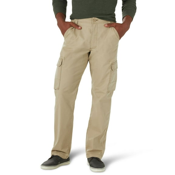 Men’s Wrangler Free To Stretch Relaxed-Fit Ripstop Cargo Pants Color: Khaki Size: 32X32