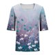 thumbnail image 3 of Blusas de Manga Corta para las Mujeres, Moda Verano Impreso, Blusas de Cuello Redondo, Chaqueta de Manga Corta para las Mujeres, 3 of 7