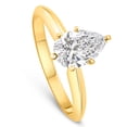 thumbnail image 2 of Pompeii 1.27Ct Certified Pear Diamond Engagement Ring 14k Yellow Gold Lab Grown (F,VS1), 2 of 4