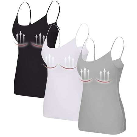 Alitao Camisole Tops Workout Tops Women s Summer Tops 2025 Tank Top Yoga Gym Sleeveless Camisole Plus Size Underwear With Chest Pad S 6XL Cotton Shirts Summer Tops Gray 4XL