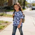 thumbnail image 4 of WRKEKC Summer Boys T Shirts Camo Print Loose Fit Round Neck Short Sleeve Casual Streetwear for 5-15 Years, 4 of 9