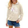 thumbnail image 3 of Holzkary Baseball Hoodies for Womens 2025 Hooded Collar Off The Shoulder Sweatshirt Baseball Mom Sweatshirt Funny Game Day Baseball Pullover Tops Fall Outfits Trendy Fashion Pullover Tops Beige L, 3 of 9