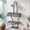 Grey, variant on Aluminum 3-Tier Shower Caddy Hanging Over Shower Head with Hooks and Soap Holder, Rust-Resistant Shower Organizer Rack, Gold