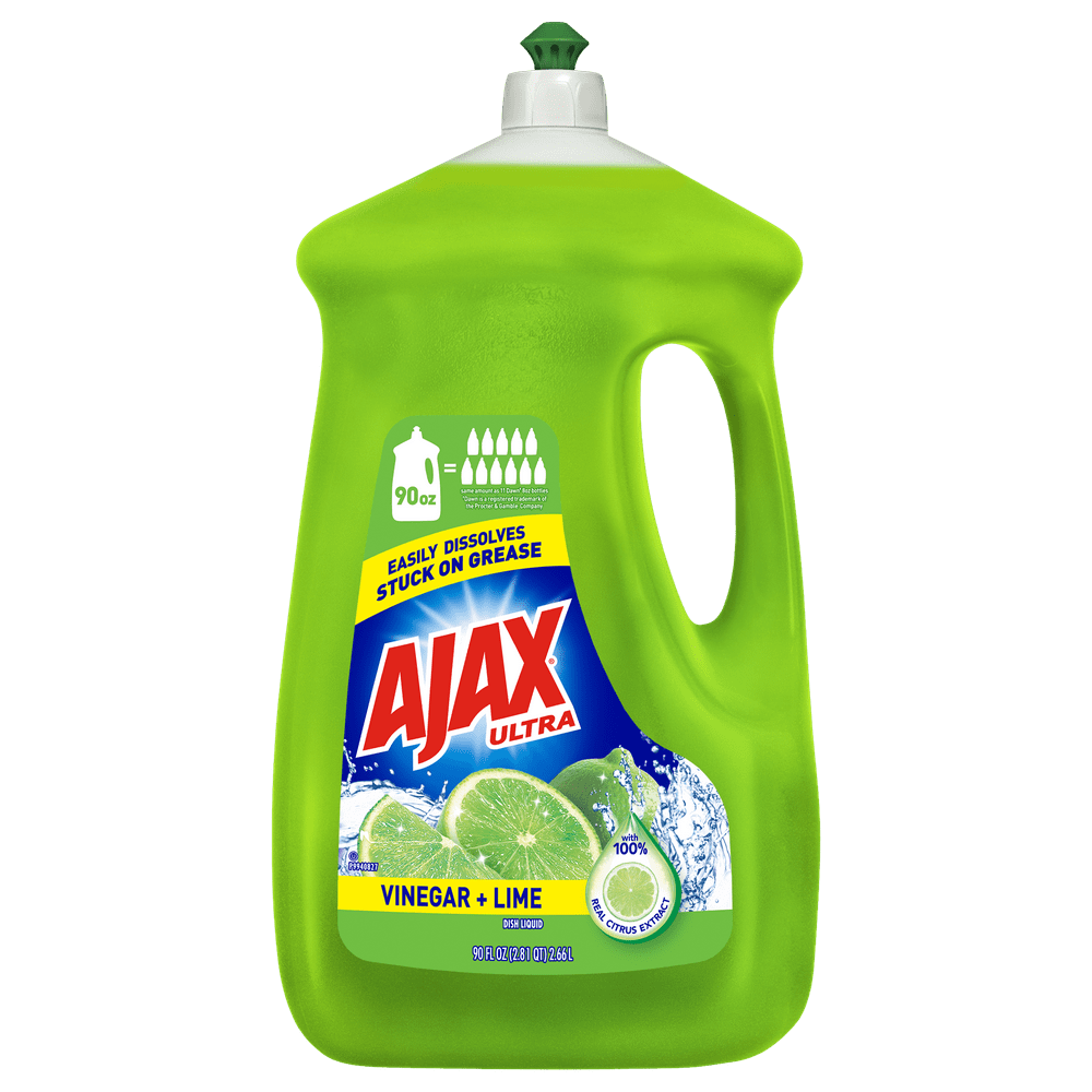 Ajax Ultra Triple Action Liquid Dish Soap, Lime - 90 fluid ounce ...