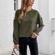 thumbnail image 1 of Heisall Womens Hoodies Lightweight Plaid Patchwork Round Neck Pullover Long Sleeve Casual Tops, 1 of 9