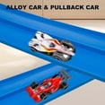 thumbnail image 4 of Flexible Diy Track Car for Kids,Toys for boys 15 Feet Long Rolls Up Portable Racetrack with 2 Toy Cars (Blue), 4 of 8