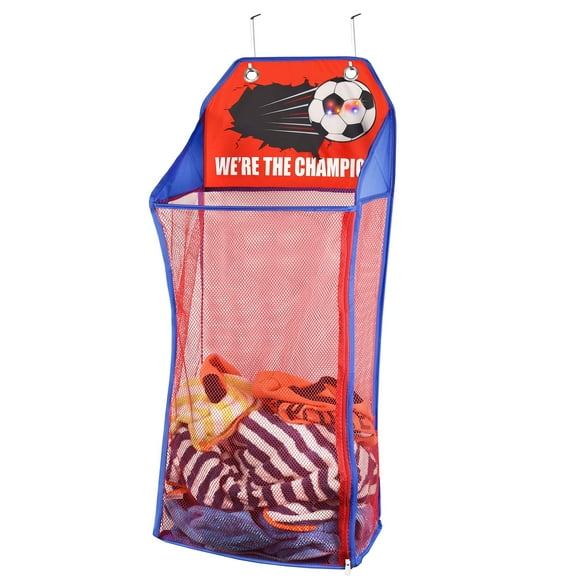 Store & Score Panier à Linge en Maille Pliable avec Lumières LED pour Enfants, Coffre à Jouets, Crochets en Métal Robustes Inclus. Brevet en Attente