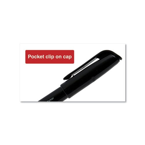 Pen-Style Permanent Marker Fine Bullet Tip, Black, 36/Pack