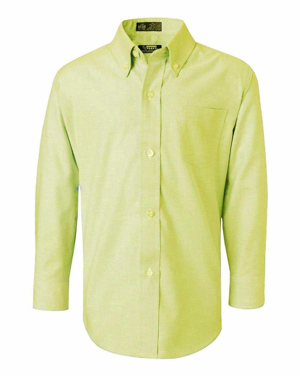French Toast School Uniform Boys Button Down Long Sleeve Oxford Dress Shirt, 34123 Yellow / 20
