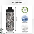 thumbnail image 3 of Fotbe Leopard And Zebra Pattern 18 Oz Sports Insulated Kettle Vacuum Cup Stainless Steel Travel Mug Cup Thermal Flask,Insulated Kettle for Cycling Gym Basketball Outdoor, 3 of 7