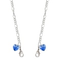 thumbnail image 1 of Blue Crystal Heart Silvertone Face Mask Necklace, 1 of 2