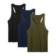 thumbnail image 2 of Coshow 3 Pack Men's Casual Tank Tops Cotton O-neck Lightweight Comfort sleeveless T-Shirts, 2 of 5