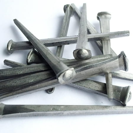 

COMMON ROSE HEAD Nails - Metallic Color - Antique rustic restoration accent nails for hanging furniture cabins shutters flooring – Decorative clavos nails – Distinct SQUARE HEAD Nail 4 in