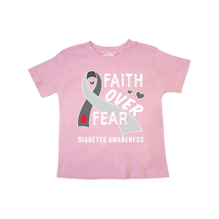 

Inktastic Diabetes Awareness Faith over Fear Gift Toddler Boy or Toddler Girl T-Shirt