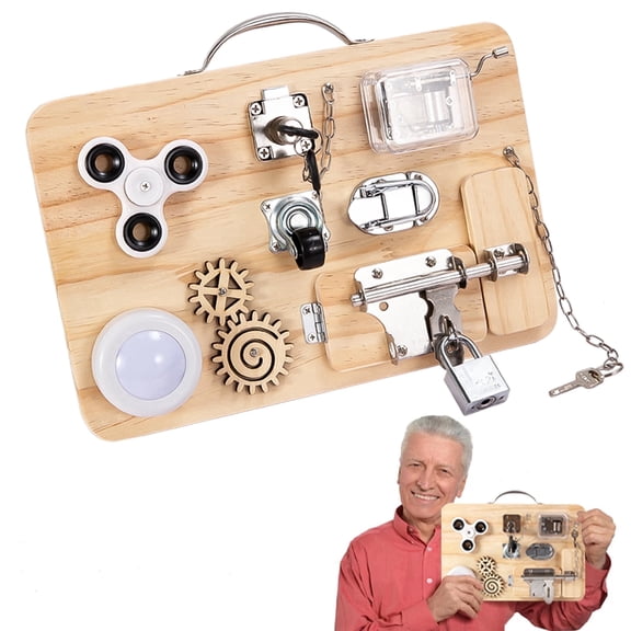 YXMEIGUO Fidget Busy Board for Adults, Dementia Activities for Seniors, Alzheimers Activities for Dementia Patients,Alzheimers Products Toys