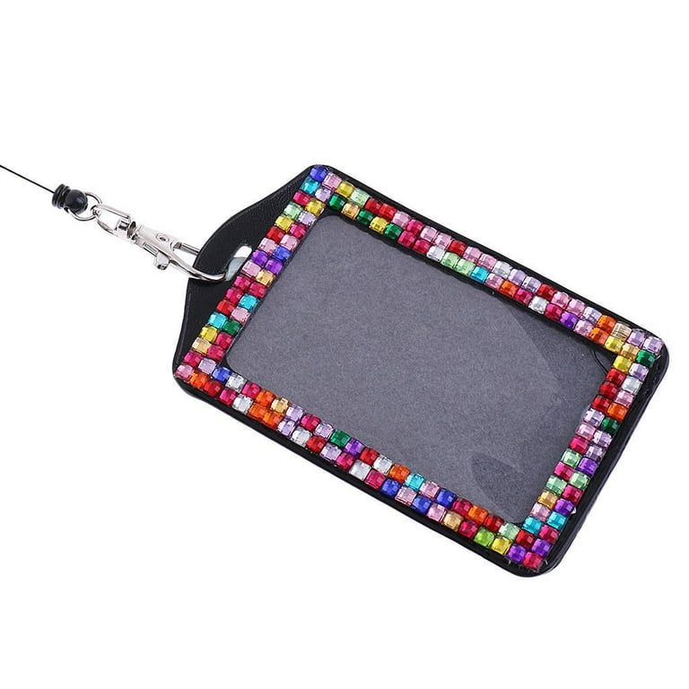 Lanyard with Retractable Reel Vertical ID Badge Holder Colorful